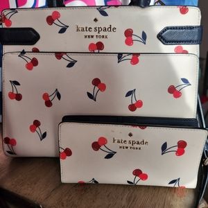 Kate Spade cherry purse with matching wallet